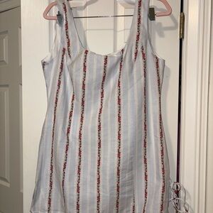 PacSun White and Red Striped Mini Dress